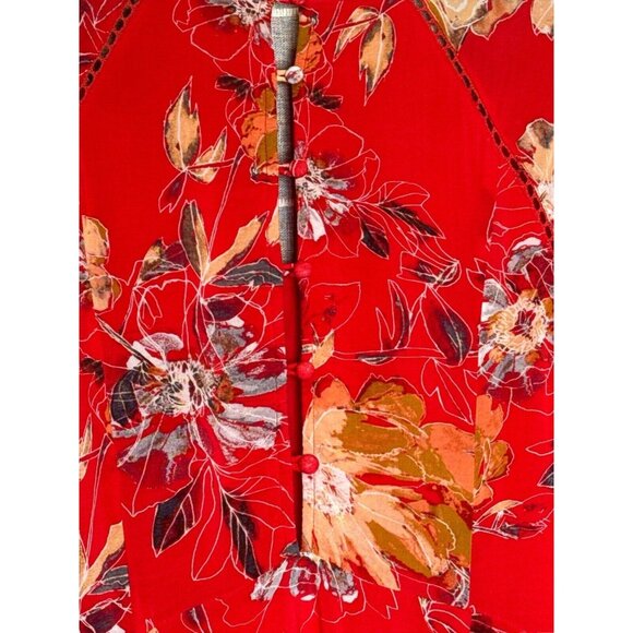 Free People Red Eyes on You Minidress Size 6 Hippie Boho Festival Cute & Flowy - Picture 5 of 13